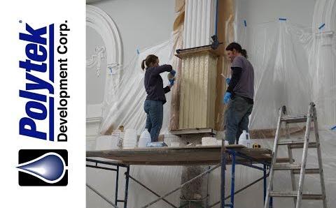Реставрационные работы: изготовление силиконовой формы гипсовой колонны